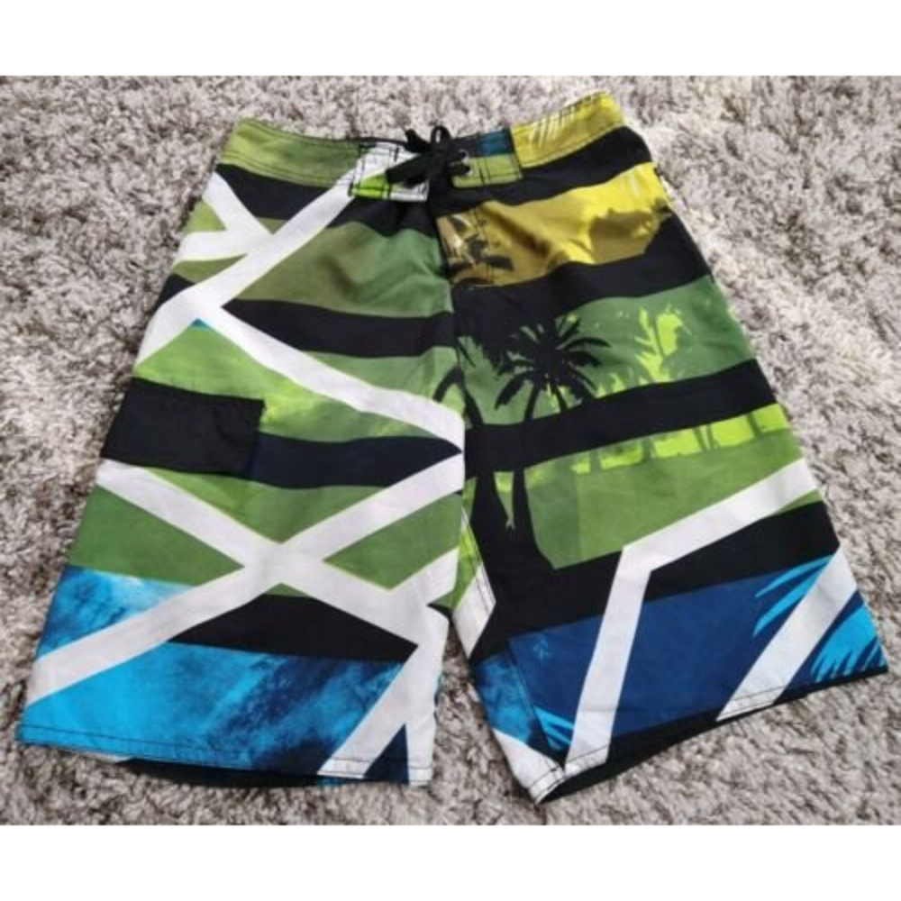 Men's B.Split Hawaiian Board Shorts Palm Trees Small